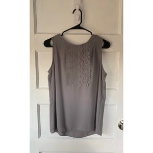 Gray ruffle top